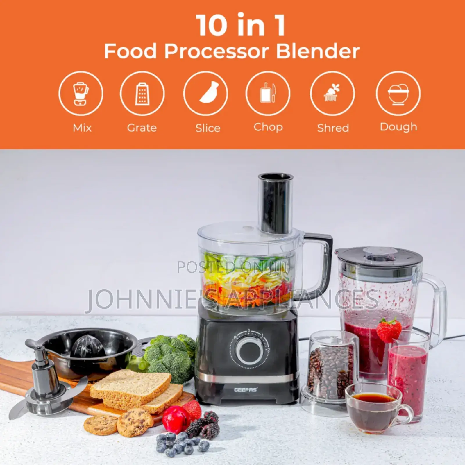 10in1 Geepas Food Processor