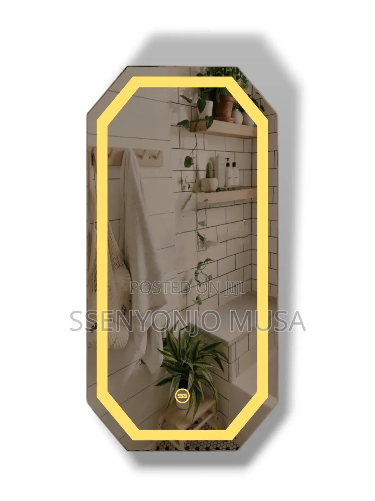 Full Length Led Mirror - Black, Touch Switch, Energy Saving