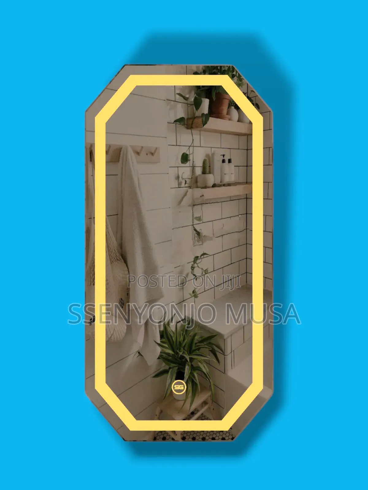 Full Length Led Mirror - Black, Touch Switch, Energy Saving