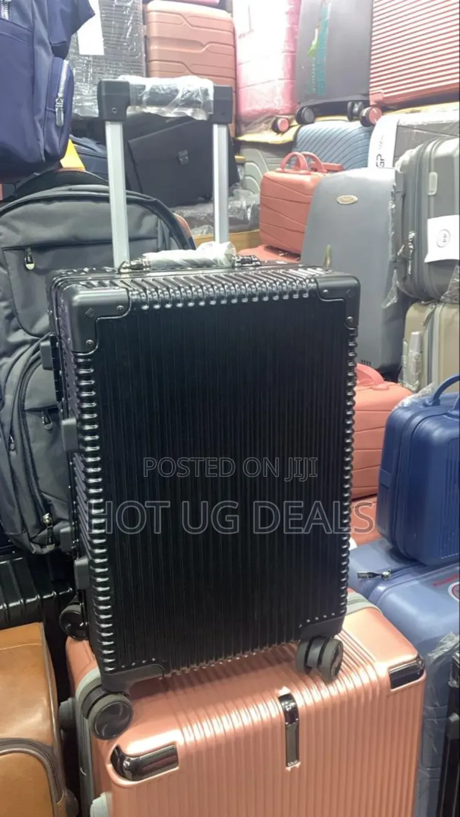 Medium Size Plastic Travel Suitcase - Multicolor