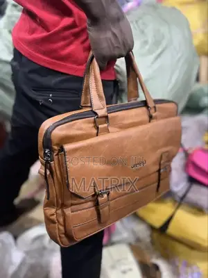 Leather Jeep Laptop Bag Briefcase