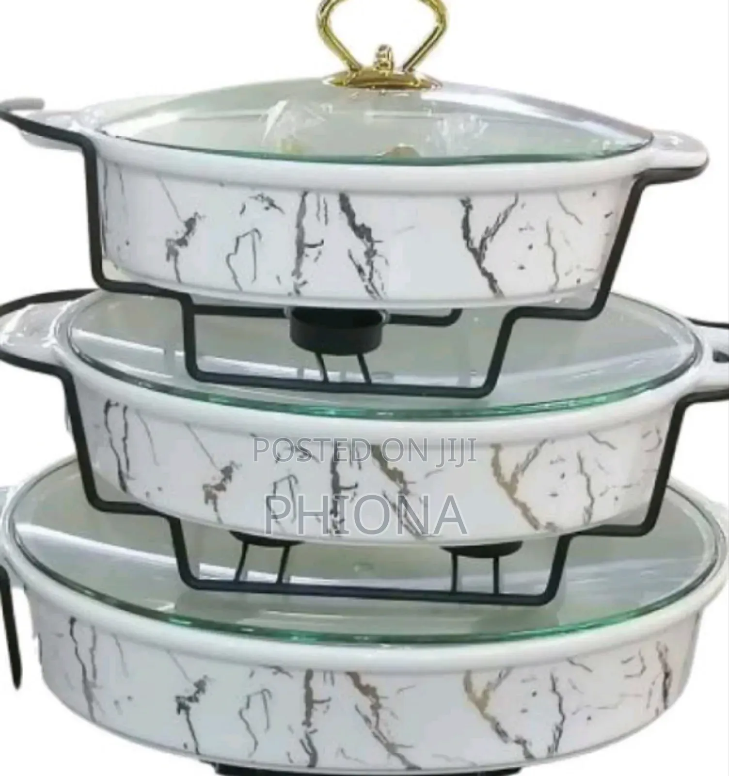 Ceramic 3pcs Chaffing Dishes