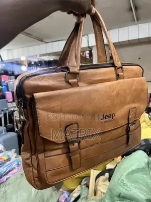 Leather Jeep Laptop Bag Briefcase