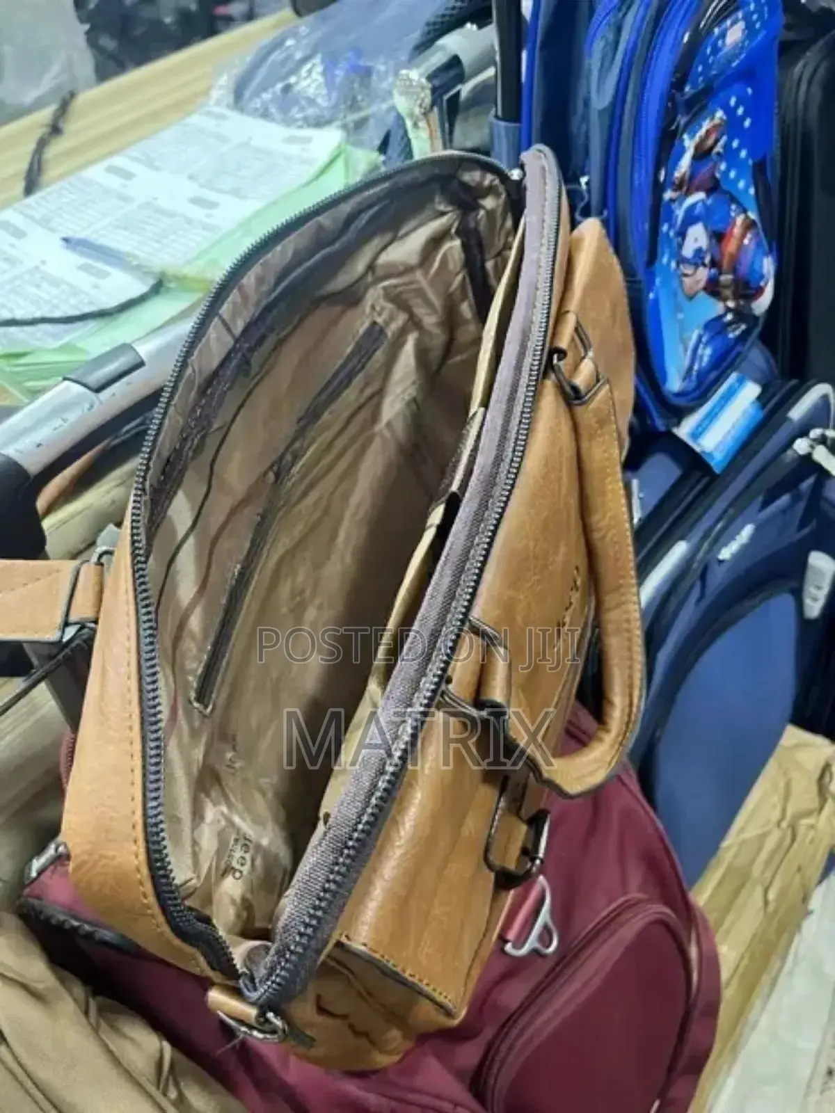 Leather Jeep Laptop Bag Briefcase