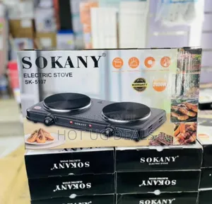 Sokany Electric Double Solid Hotplate - Black