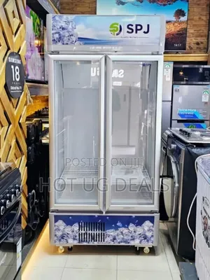 700l Spj Showcase Fridge Double-door Beverage Cooler