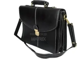 Leather Briefcase- Black
