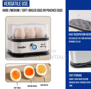 Sonifer Sf-1510 Mini Electric Egg Cooker, A Fast 6-egg Steamer Boiler