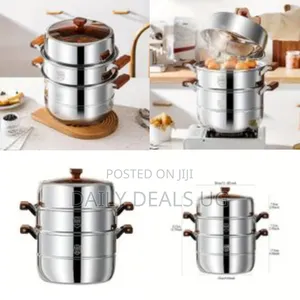 32cm Stainless Steel Three-Layer Soup Pot Steamer Dual-Purpose