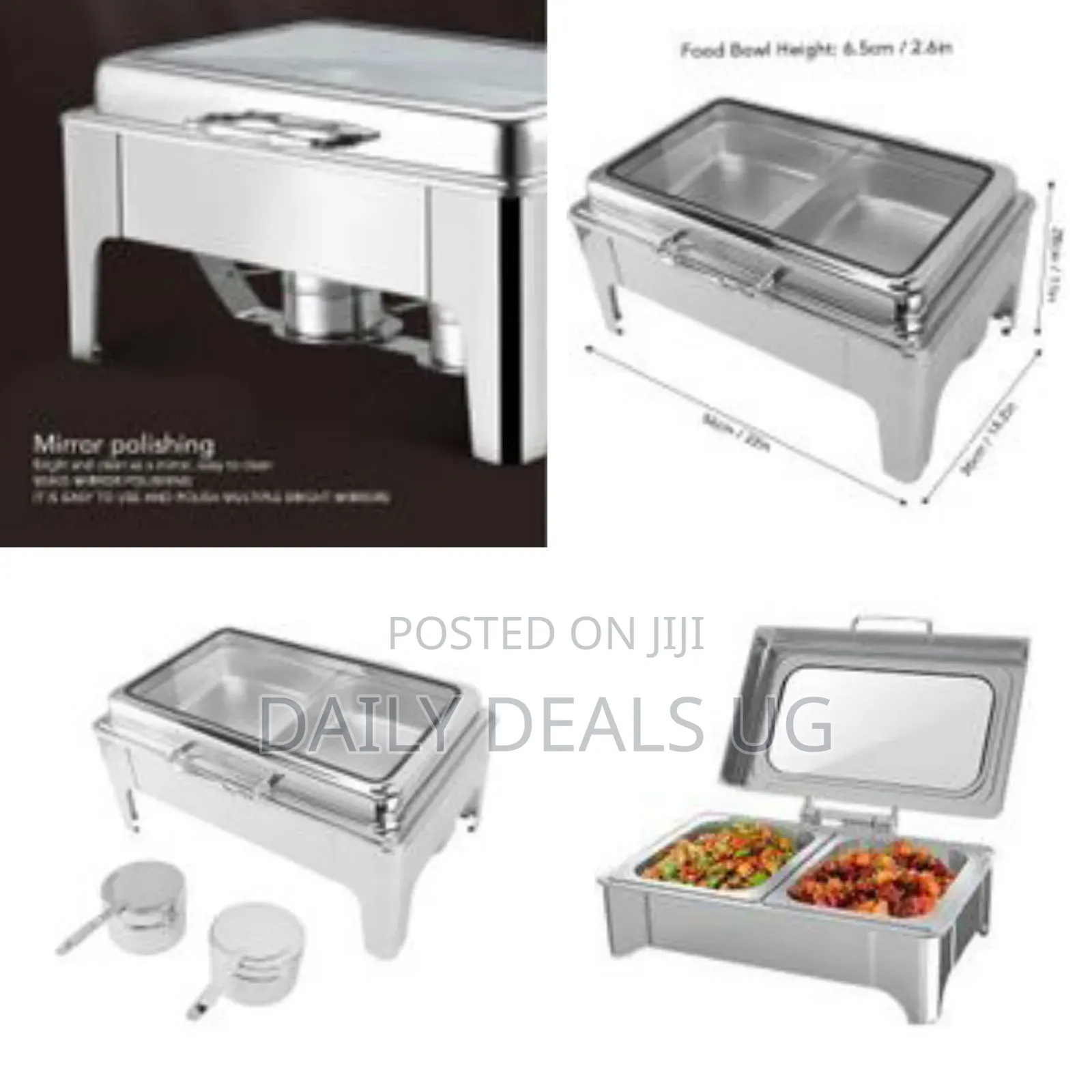 9l Double Compartment Rectangular Buffet Server and Warming Tray