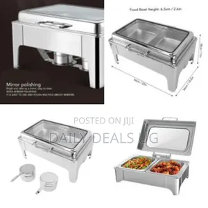 9l Double Compartment Rectangular Buffet Server and Warming Tray