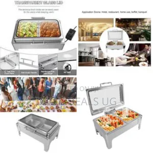 9l Double Compartment Rectangular Buffet Server and Warming Tray