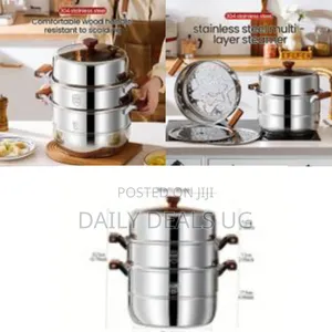 30cm Stainless Steel Three-Layer Soup Pot Steamer Dual-Purpose