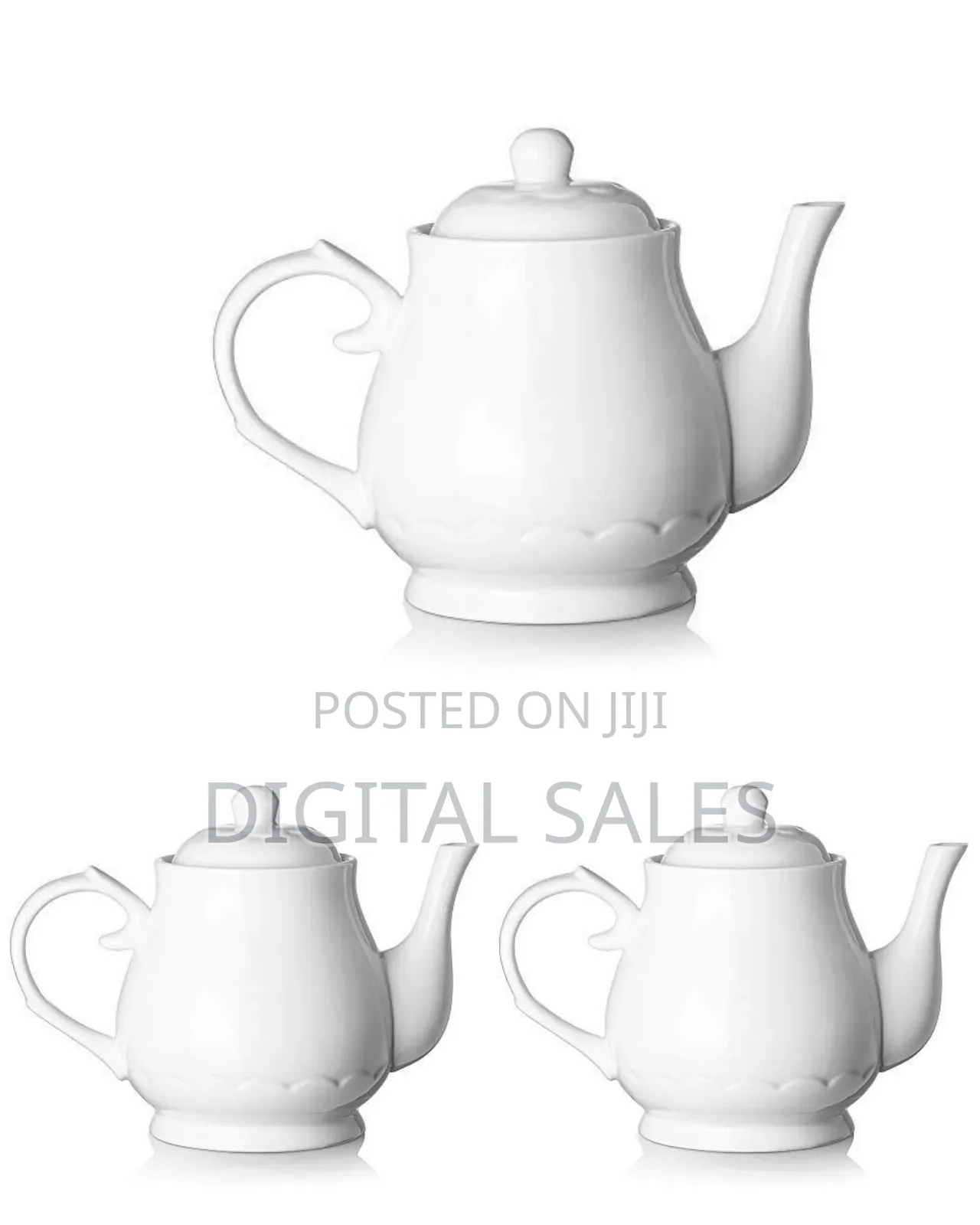 Round Ceramic Teapot, 24 Ounces