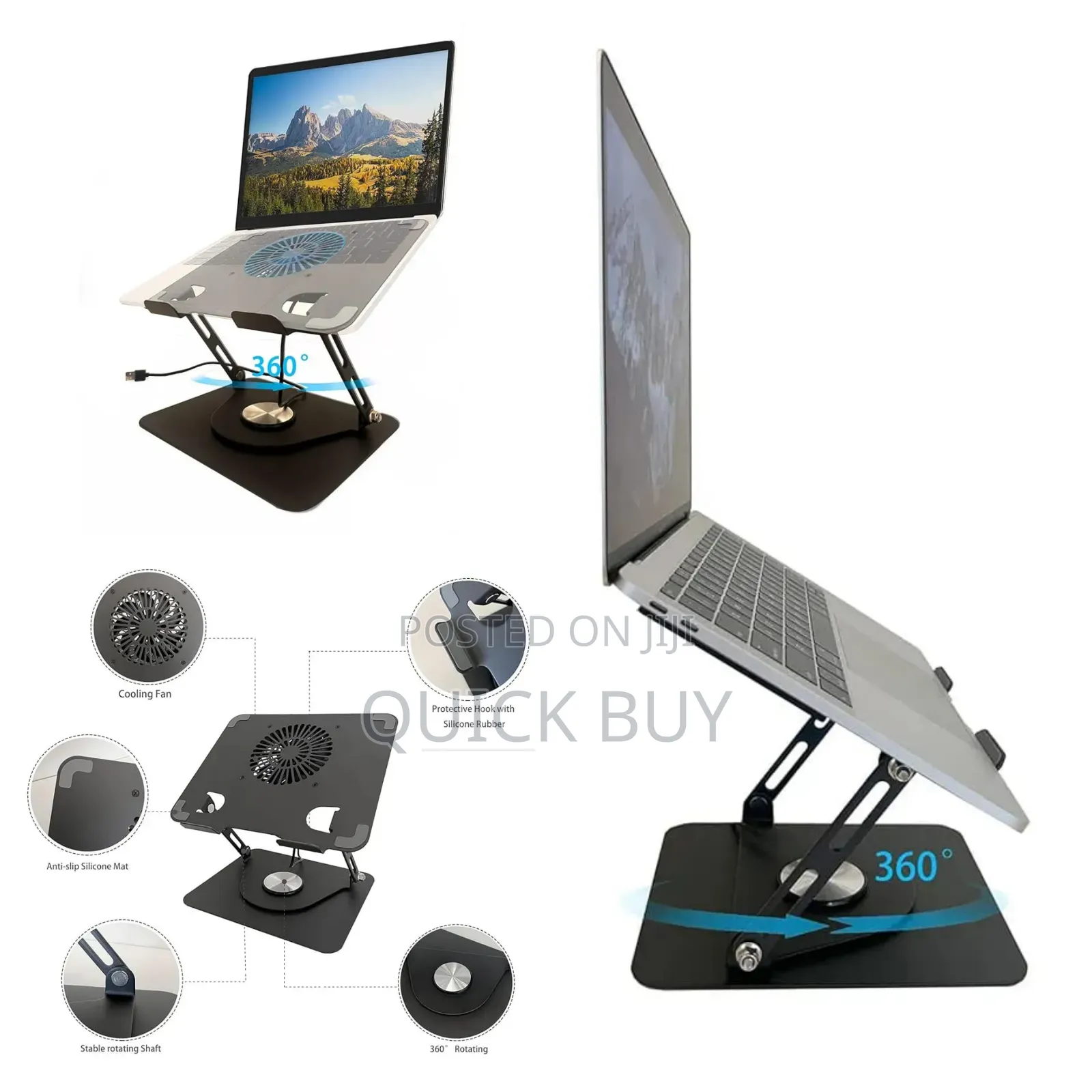 360° Rotating Laptop Stand With Fan