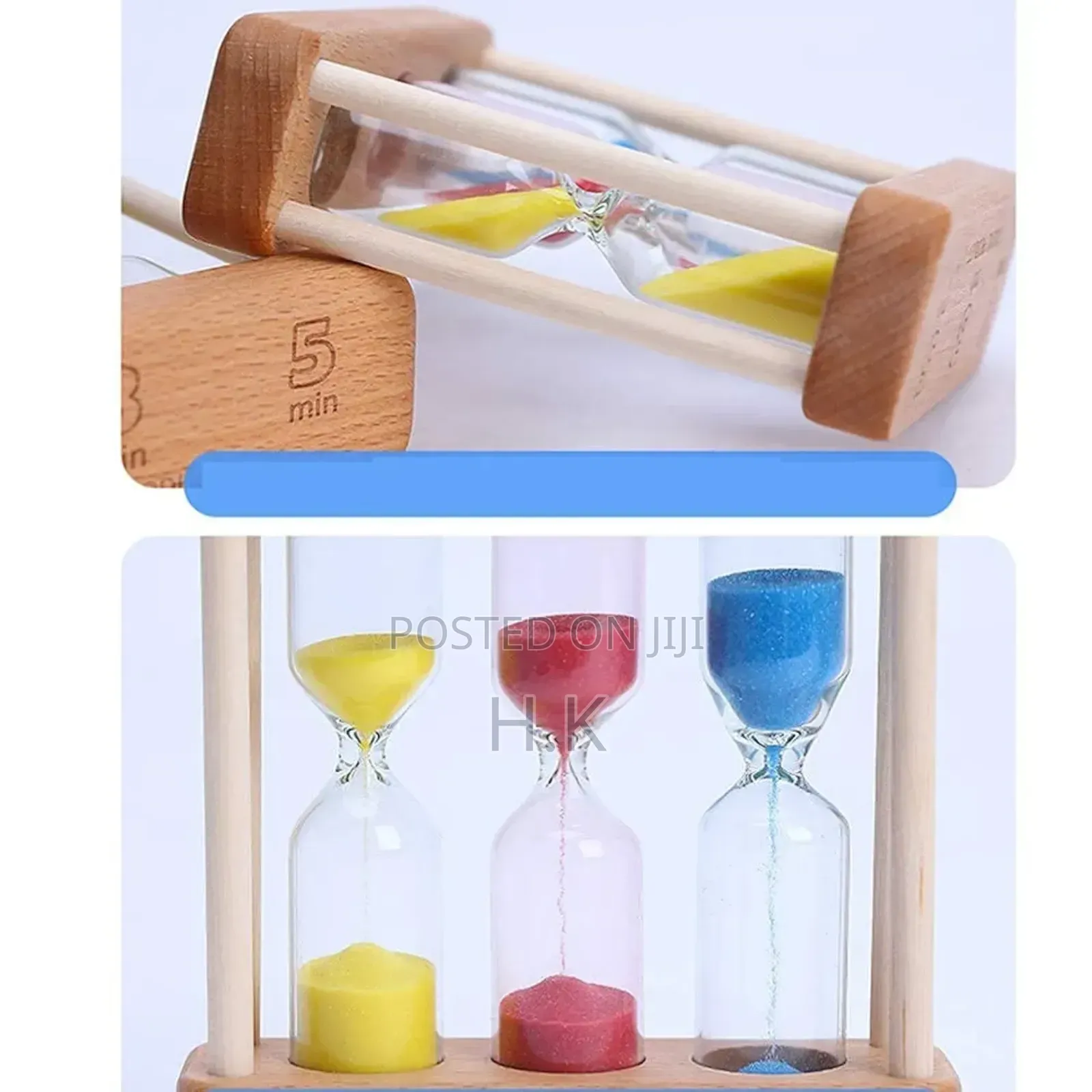5mins Creative Mini Wooden Hourglass Clock for Home Office