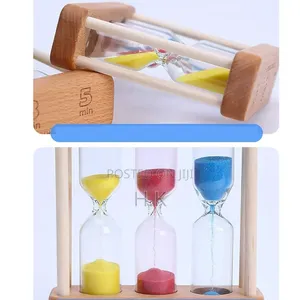 5mins Creative Mini Wooden Hourglass Clock for Home Office