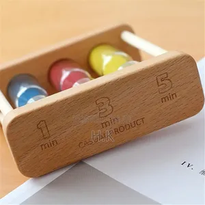 5mins Creative Mini Wooden Hourglass Clock for Home Office
