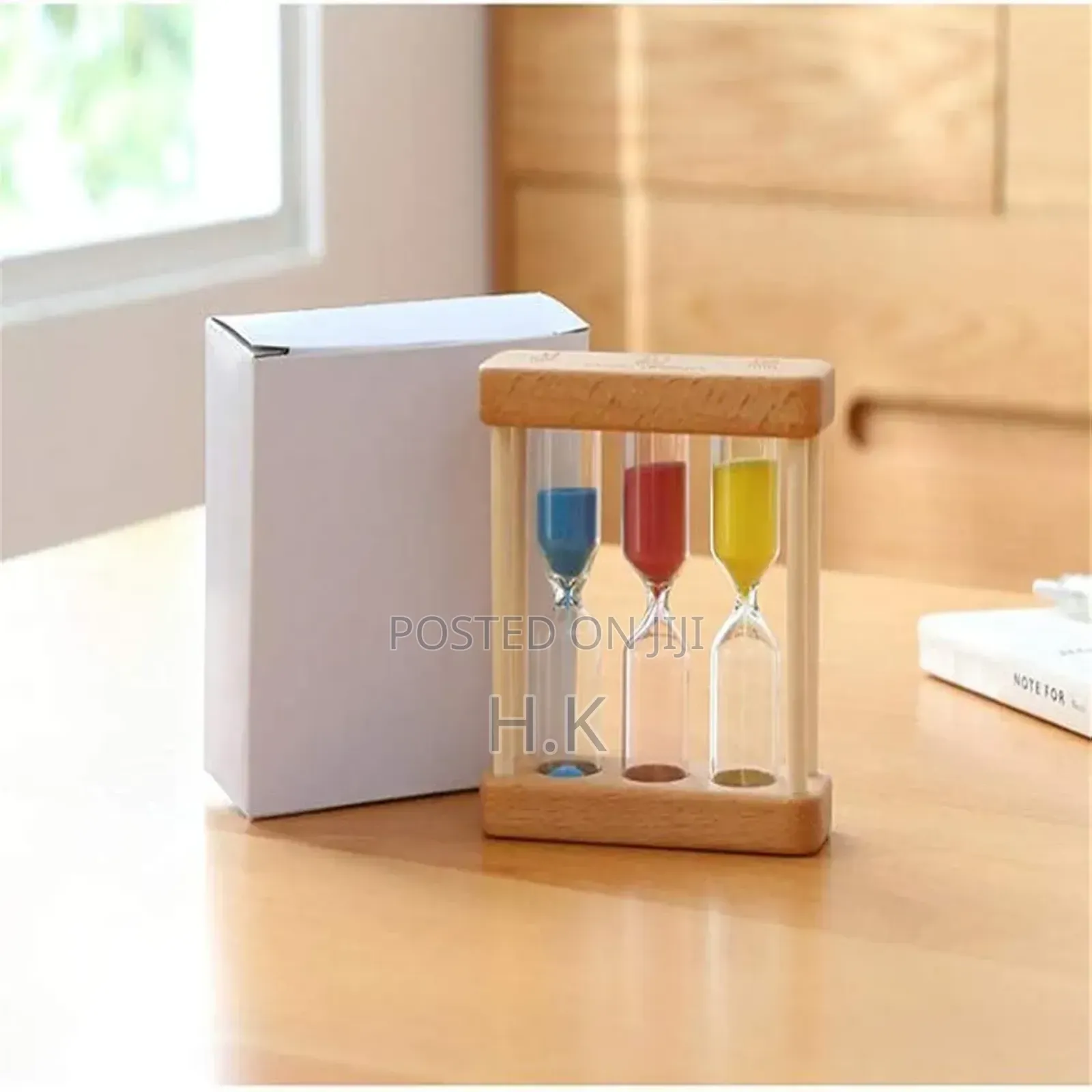 5mins Creative Mini Wooden Hourglass Clock for Home Office
