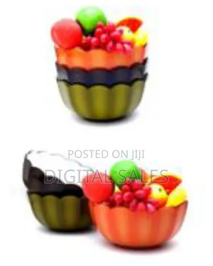 3 Pieces of Melamine Fruit Bowl Salad Dish Basin Plate