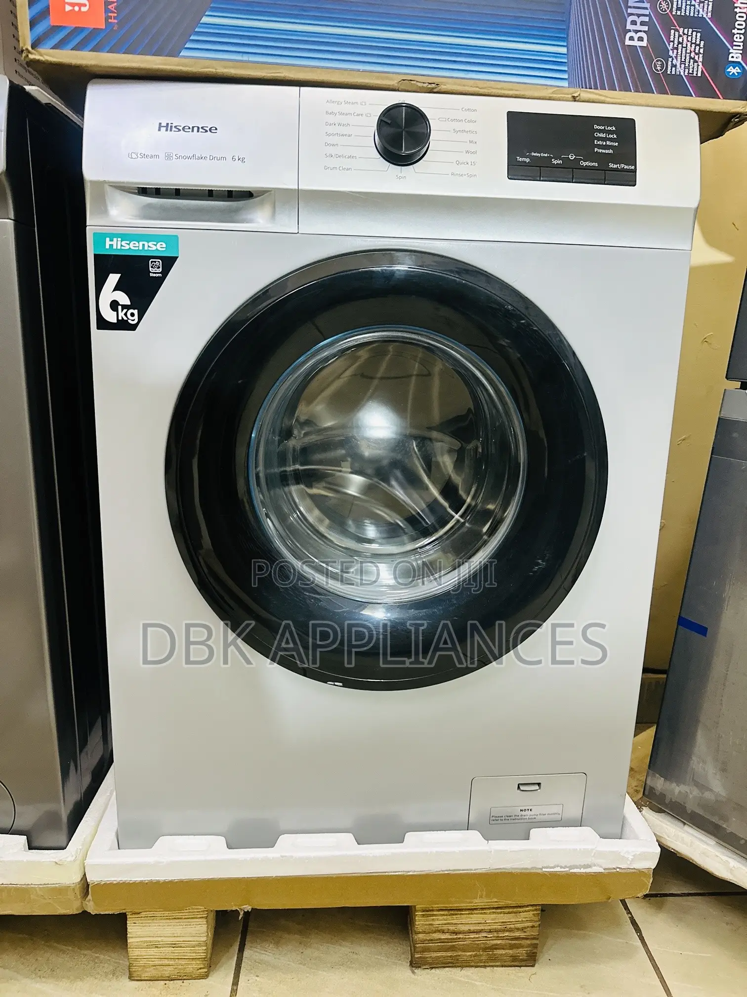 Hisense Washing Machine 6kg Front Loader With 80% Dryer
