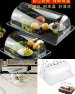 Transparent Bakery Pan Bread Bowl Dessert Display Cabinet Square0