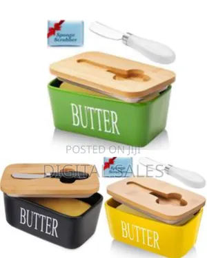 Porcelain Sealing Butter Dish Sealing With Lid and Knife (500ml),