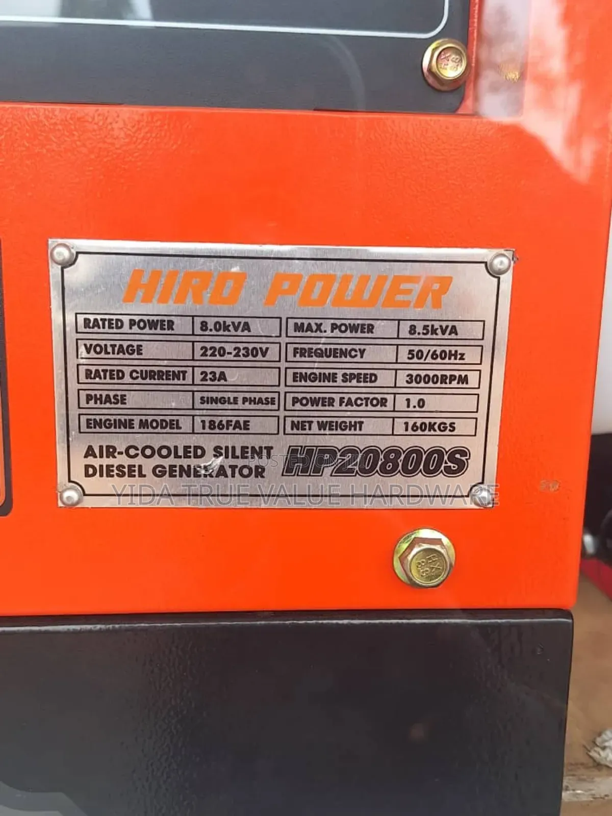 Generator Hiro Power 8.5kva