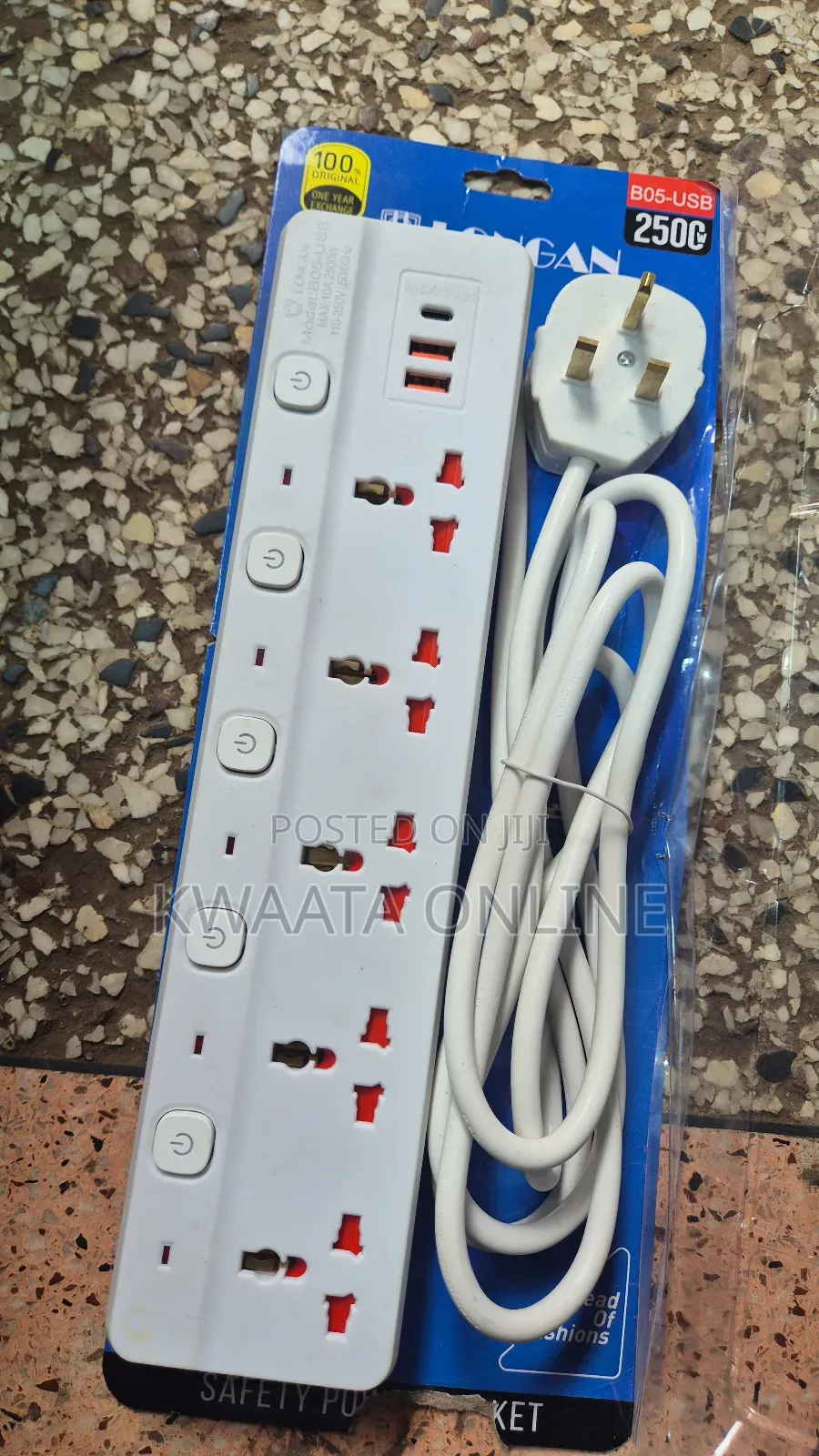 Longan 5 Way Multifunctional Usb Extension Cable Socket, C to C Port