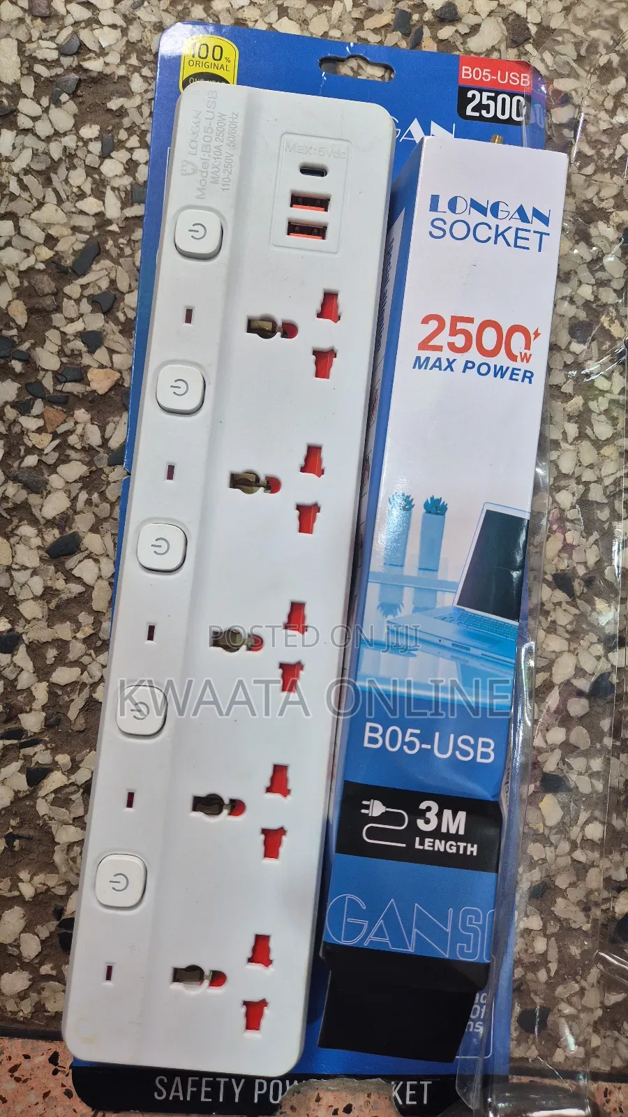 Longan 5 Way Multifunctional Usb Extension Cable Socket, C to C Port
