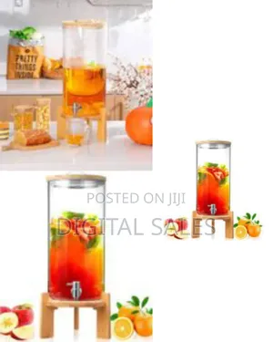 2.9 Gallon Beverage Dispenser 11 L Glass Drink Dispenser With Wood