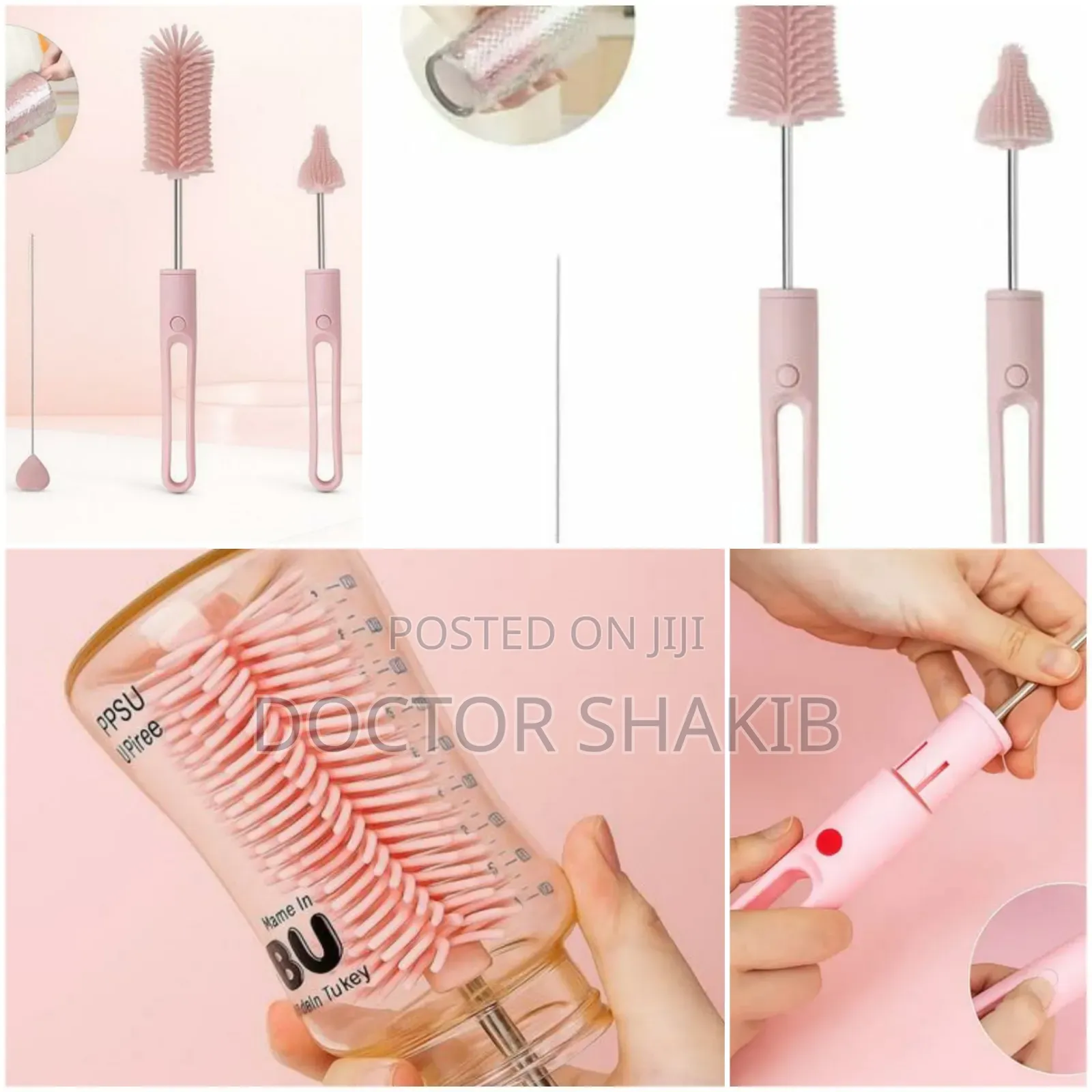 Strong Silicone Bottle Brush Set