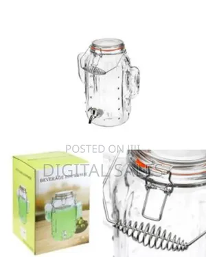 8l Glass Cactus Ice Cold Beverage Drink Dispenser Glass With Airtight