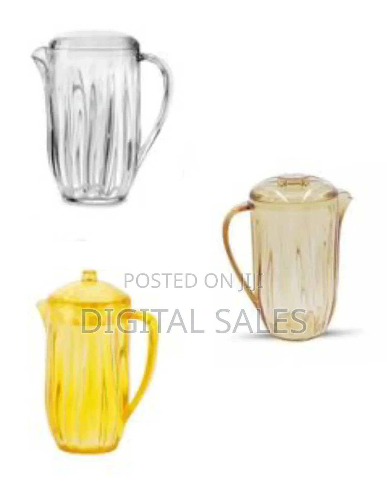 Plastic 2.5 Litre Multi-Purpose Jug With Coloured Lid for Water Picnic