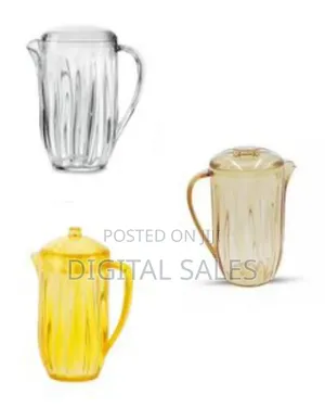 Plastic 2.5 Litre Multi-Purpose Jug With Coloured Lid for Water Picnic