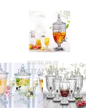 4.5litres Drink Dispensers for Parties Crystal Glass Iced Mason Jar