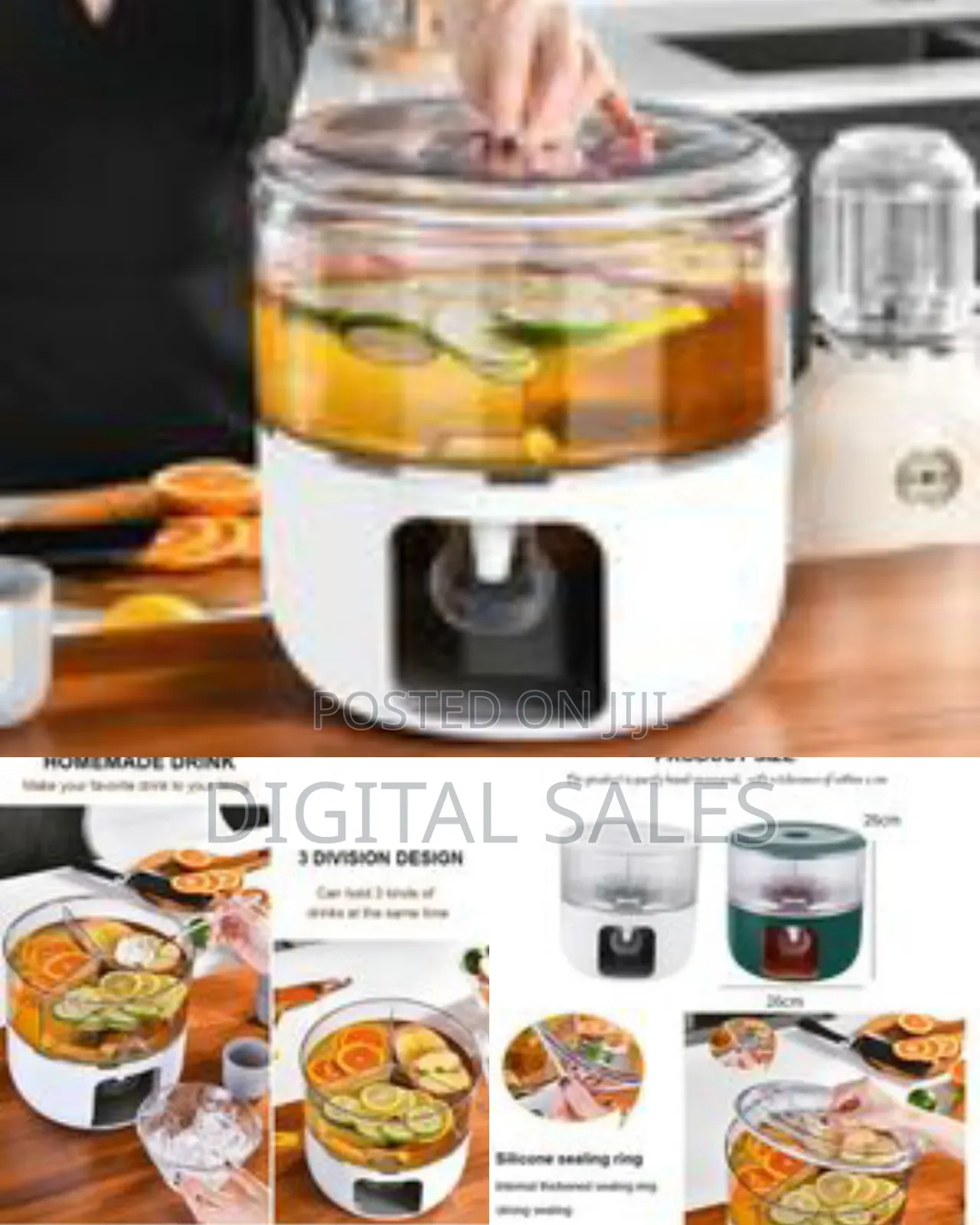 3 Grids Rotating Cold Water Kettle, 360° Rotating Beverage Dispenser,