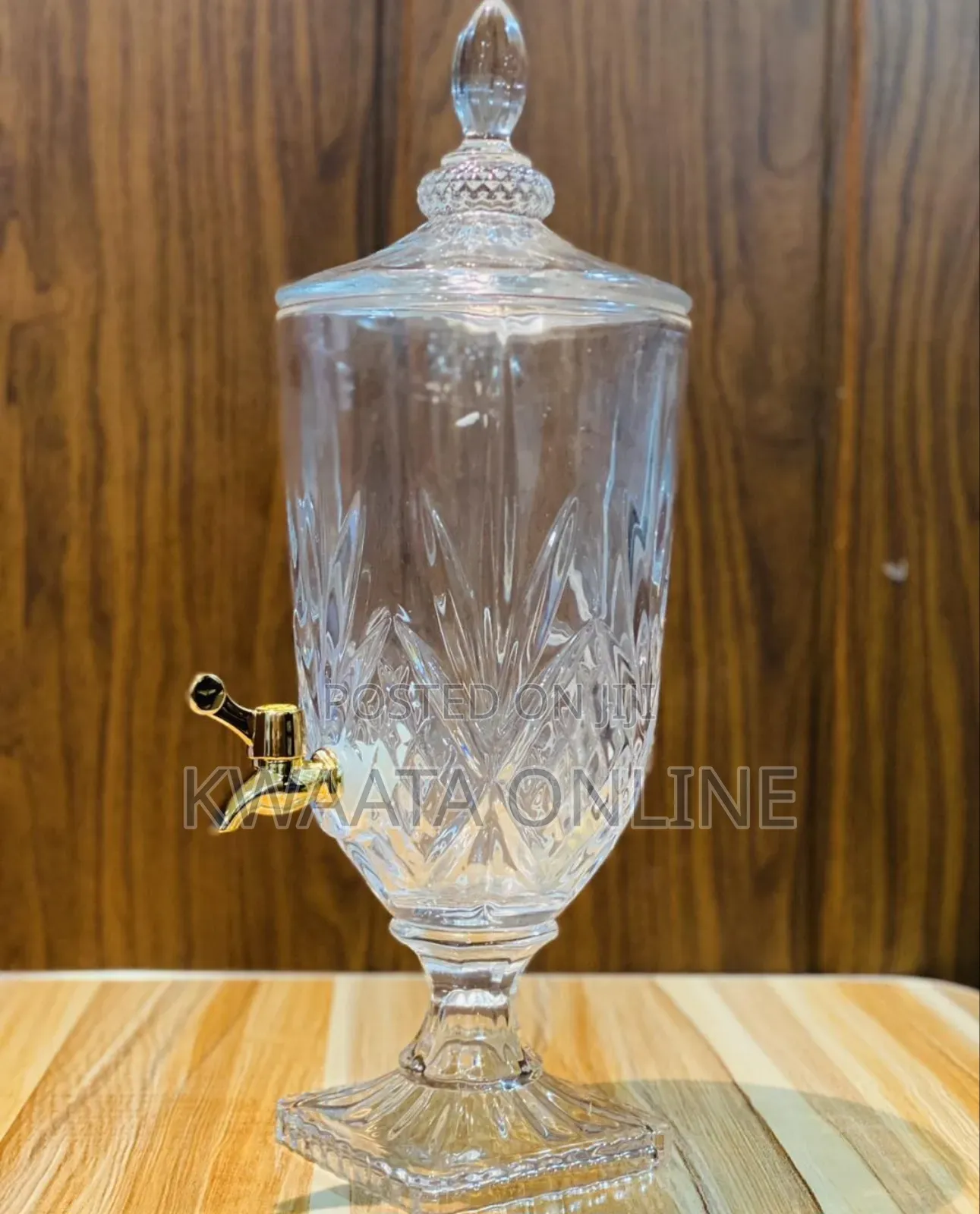 3l Crystal Glass Beverage Dispenser With Tap - Elegant Design
