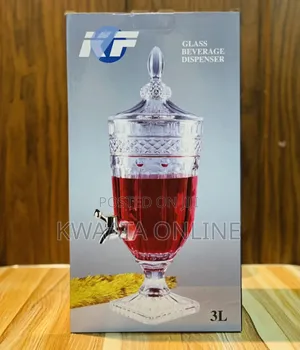 3l Crystal Glass Beverage Dispenser With Tap - Elegant Design