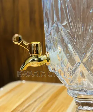 3l Crystal Glass Beverage Dispenser With Tap - Elegant Design