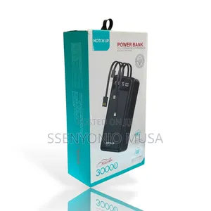 Notch Up 30000mah Power Bank With 4-in-1 Cable and Led Power