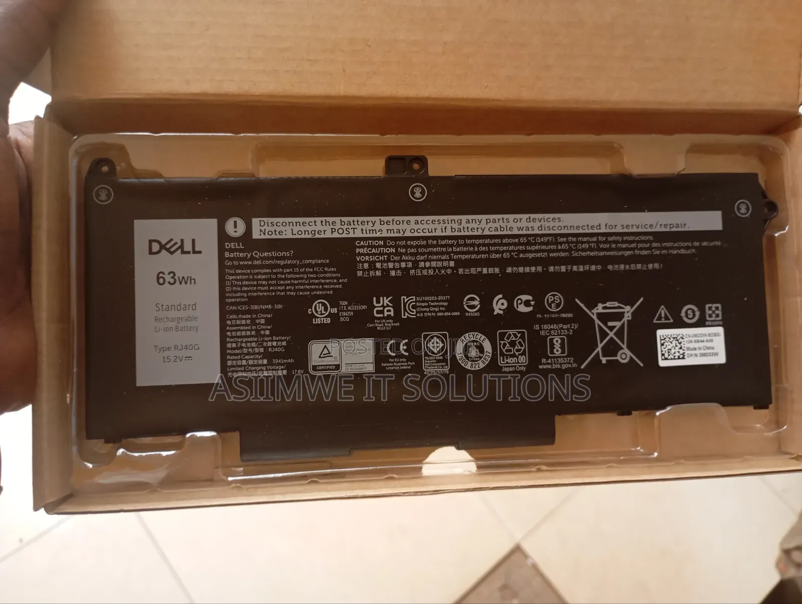 Dell Rj40g Original Battery Original