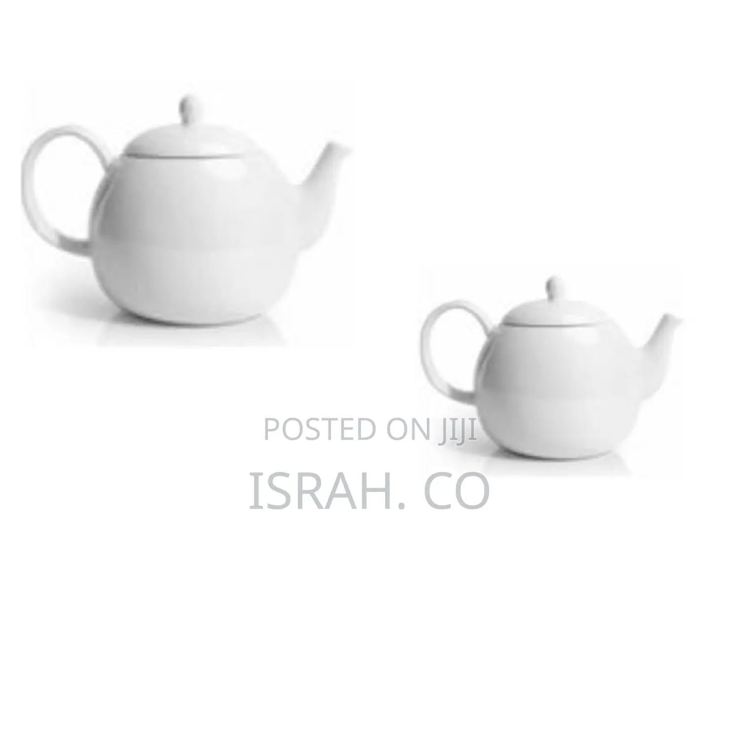 Round Ceramic Teapot, 24 Ounces – White