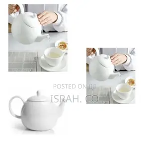 Round Ceramic Teapot, 24 Ounces – White