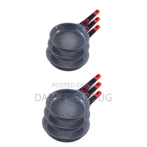Jio 3 Pieces of Professional Granite Coating Omelet Frying Pan Skillet