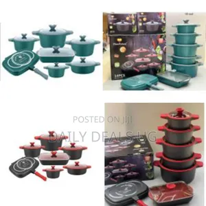 13pcs Die-Casting Non Stick Aluminum Saucepans Cooking Pot