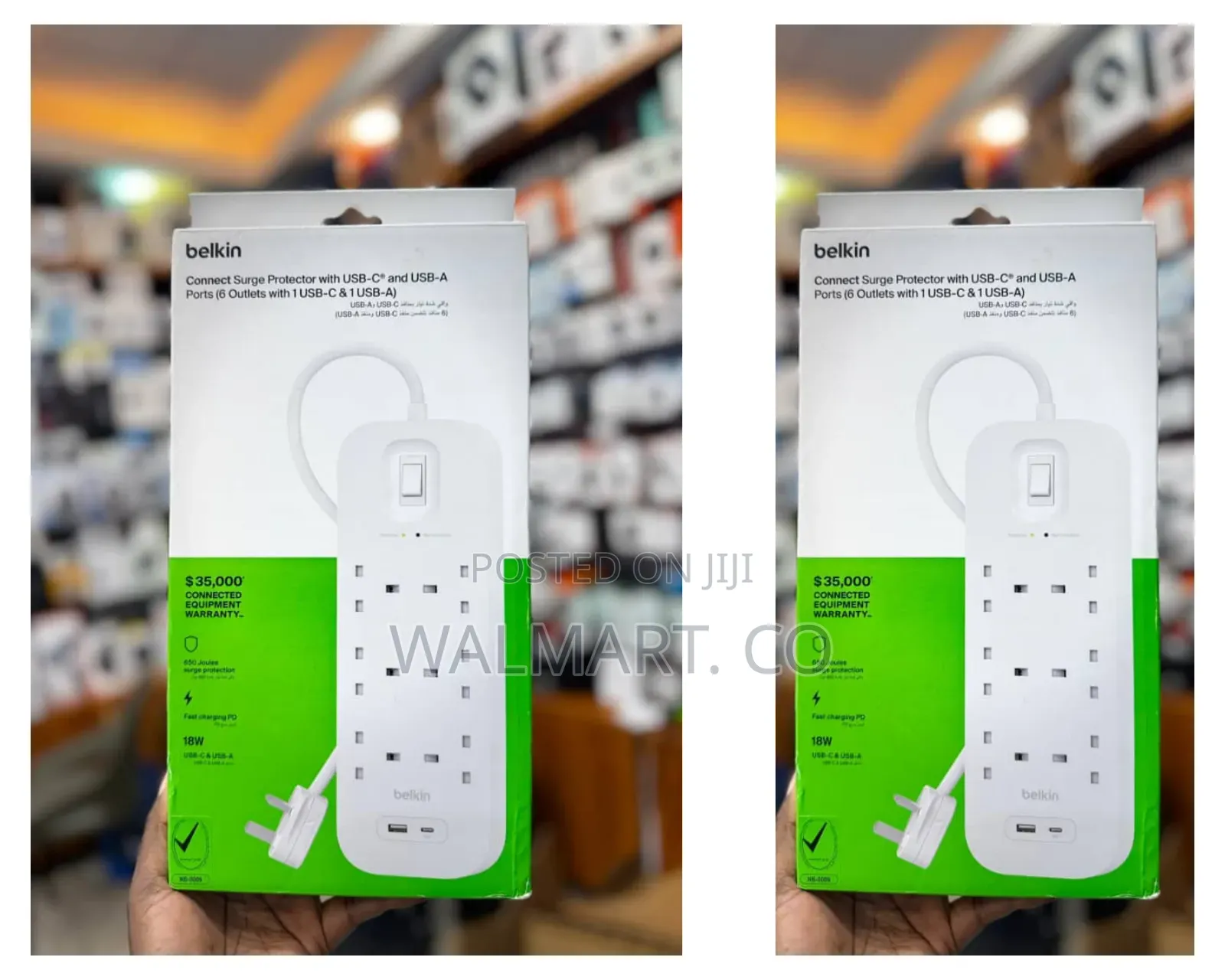 Surge Protector With Usb-C and Usb-a Ports 8 Outlets