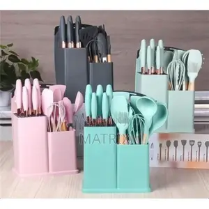 19pcs Kitchen Cooking Utensils and Knife Set
