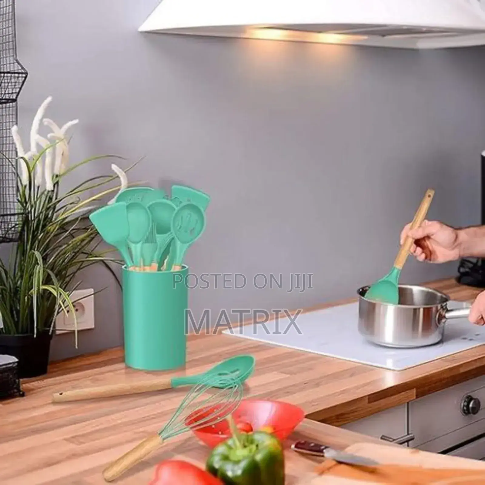 19pcs Kitchen Cooking Utensils and Knife Set
