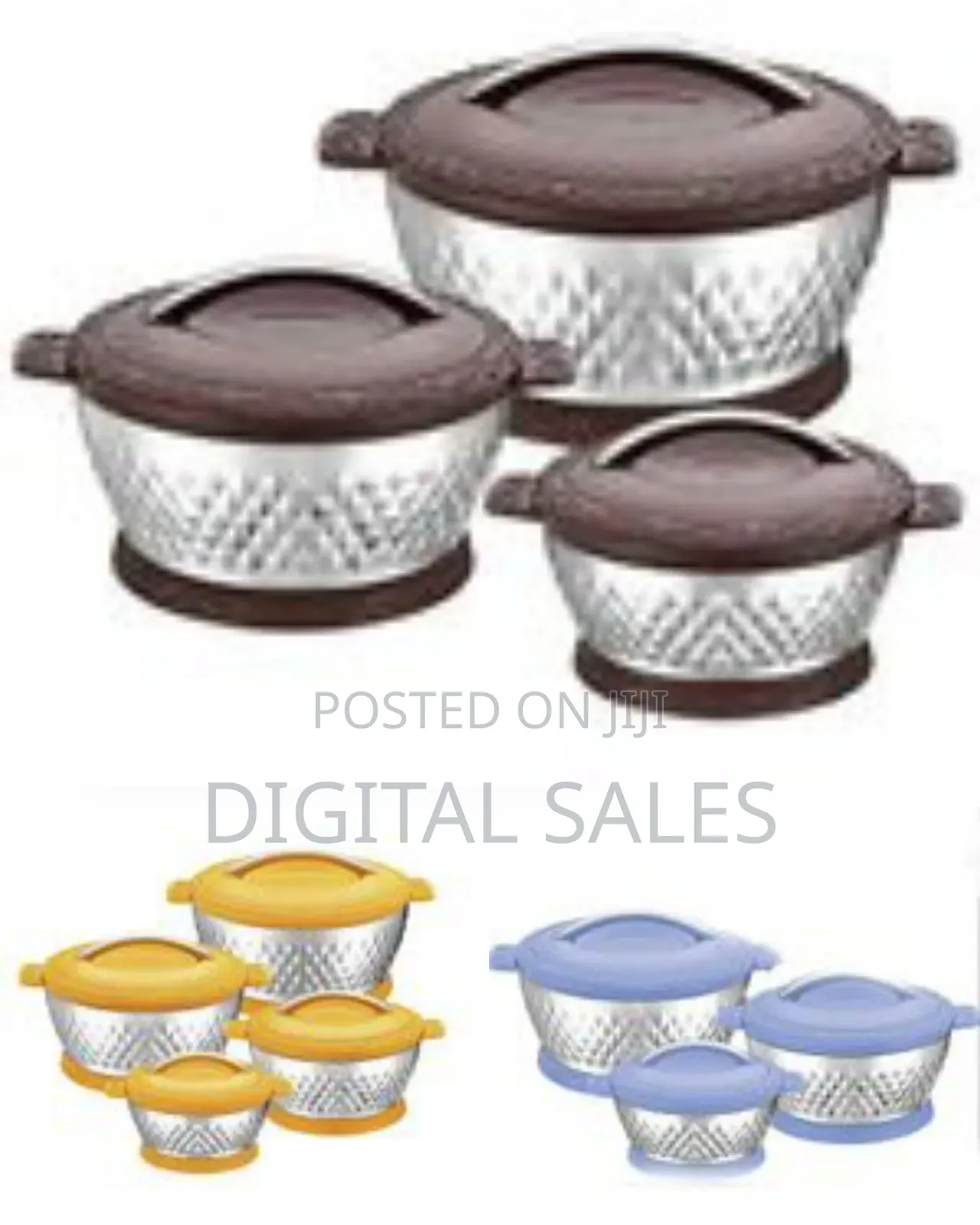 3 PCS Insulated Hot Pot Dishes Food Warmer Casseroles